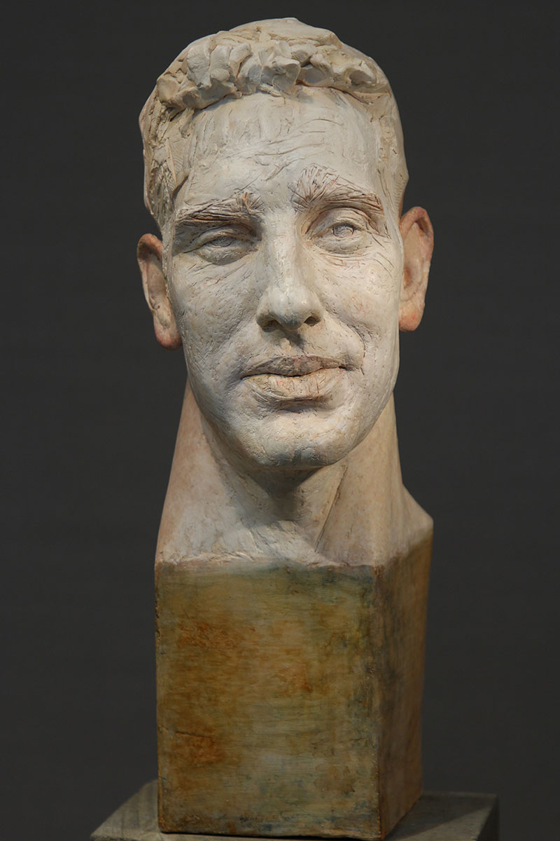 Sculpture of Andrew Jennings by Karen Newman