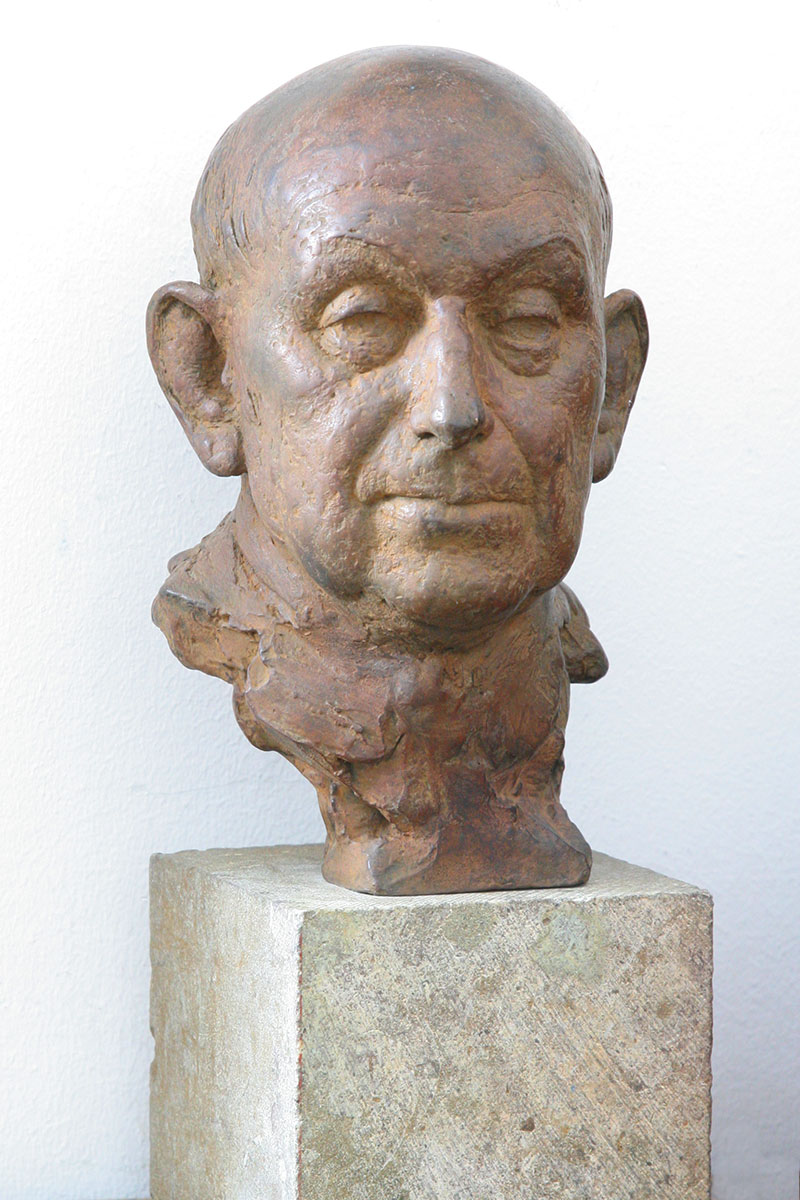 Sculpture of Samuel Geller by Karen Newman