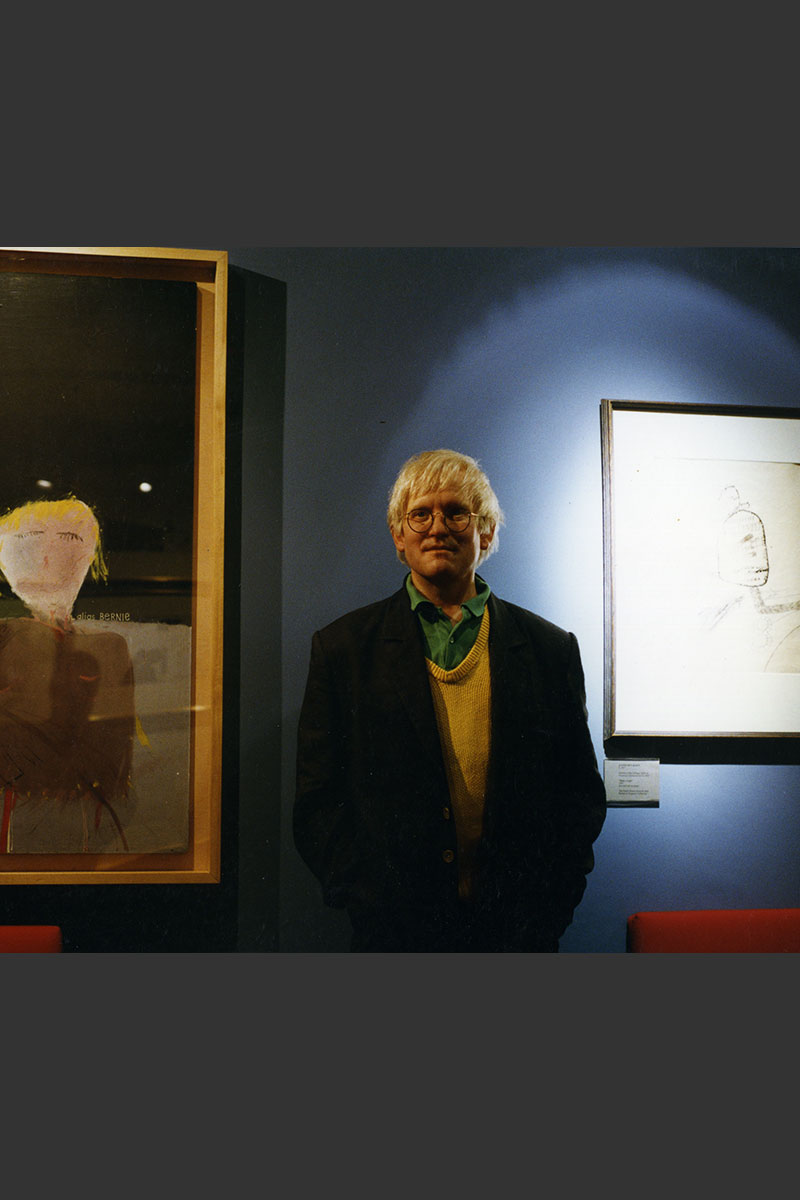 Sculpture of David Hockney by Karen Newman